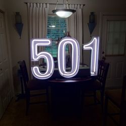 Levi's 501 Jeans Neon Sign Excellent Condition