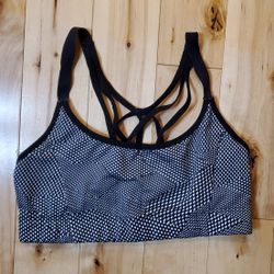 Champion Polka Dot Strappy Sports Bra (L)