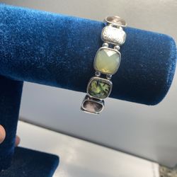Napier   Bracelet Geometric Squares Silver Tone