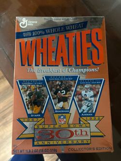 Wheaties - Super Bowl 30th Anniversary-Starr/ Bradshaw/ Aikmen