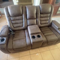 Leather Decking Couch 