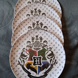 Harry Potter Hogwarts Melamine Plates Set Of 4