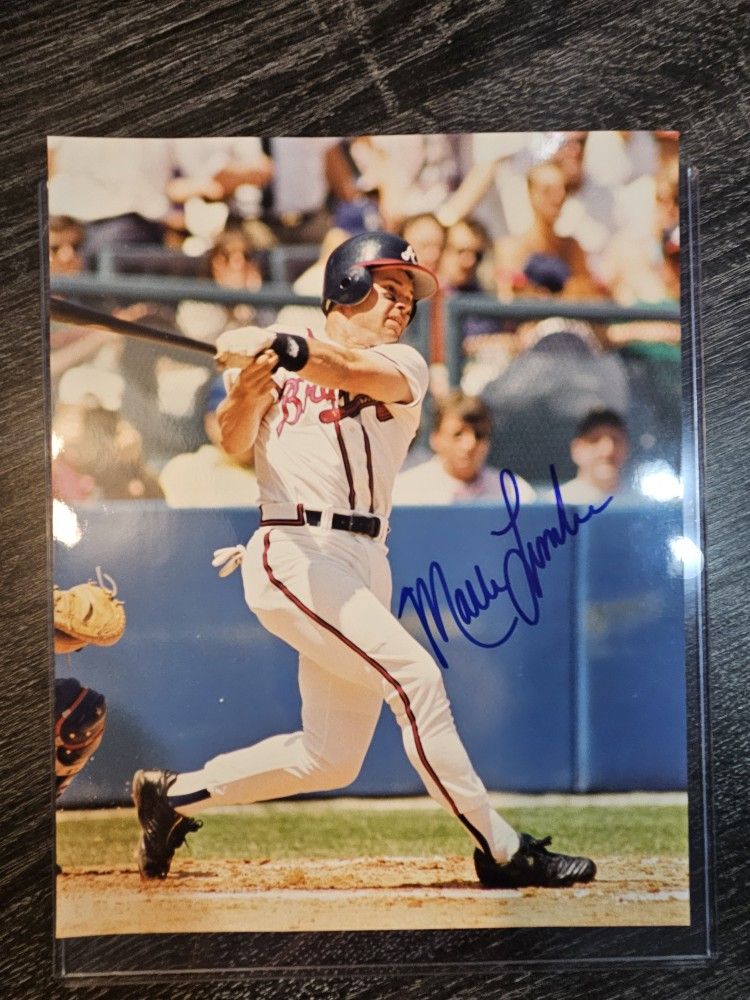 Signed Mark Lemke Atlanta Braves 8x10 Autograph Photo MLB Baseball