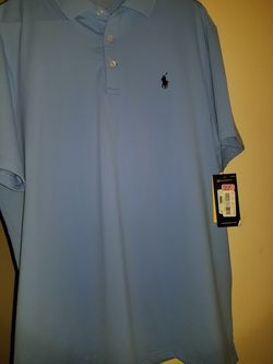 NWT Men Polo Powder Blue Large