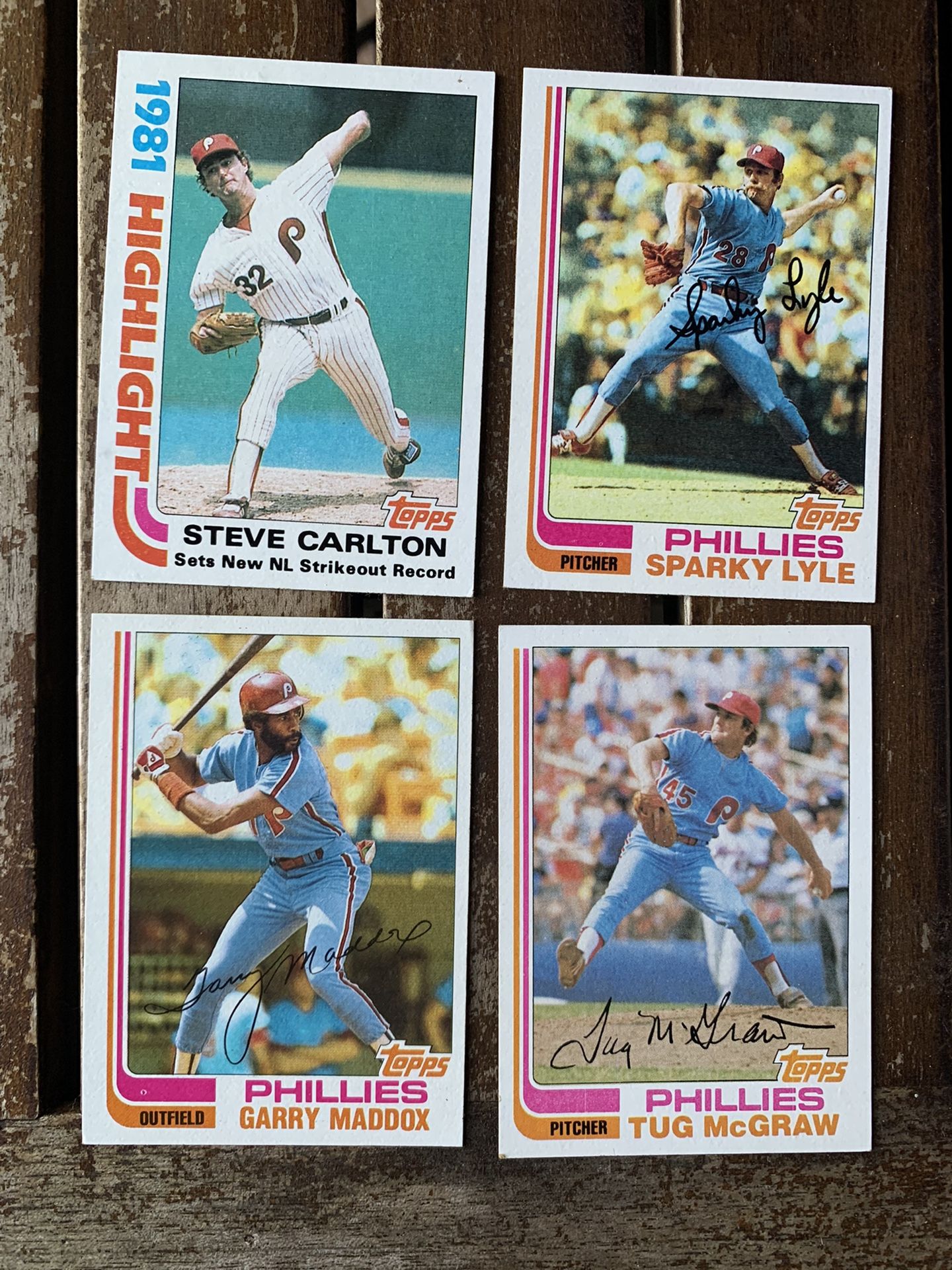 (8) 1982 Topps Philadelphia Phillies Baseball Cards