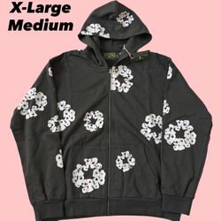  Denim Tears Rhinestone Wreath Zip