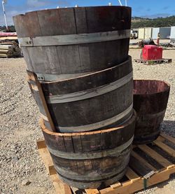 Large Wine Barrel Planters