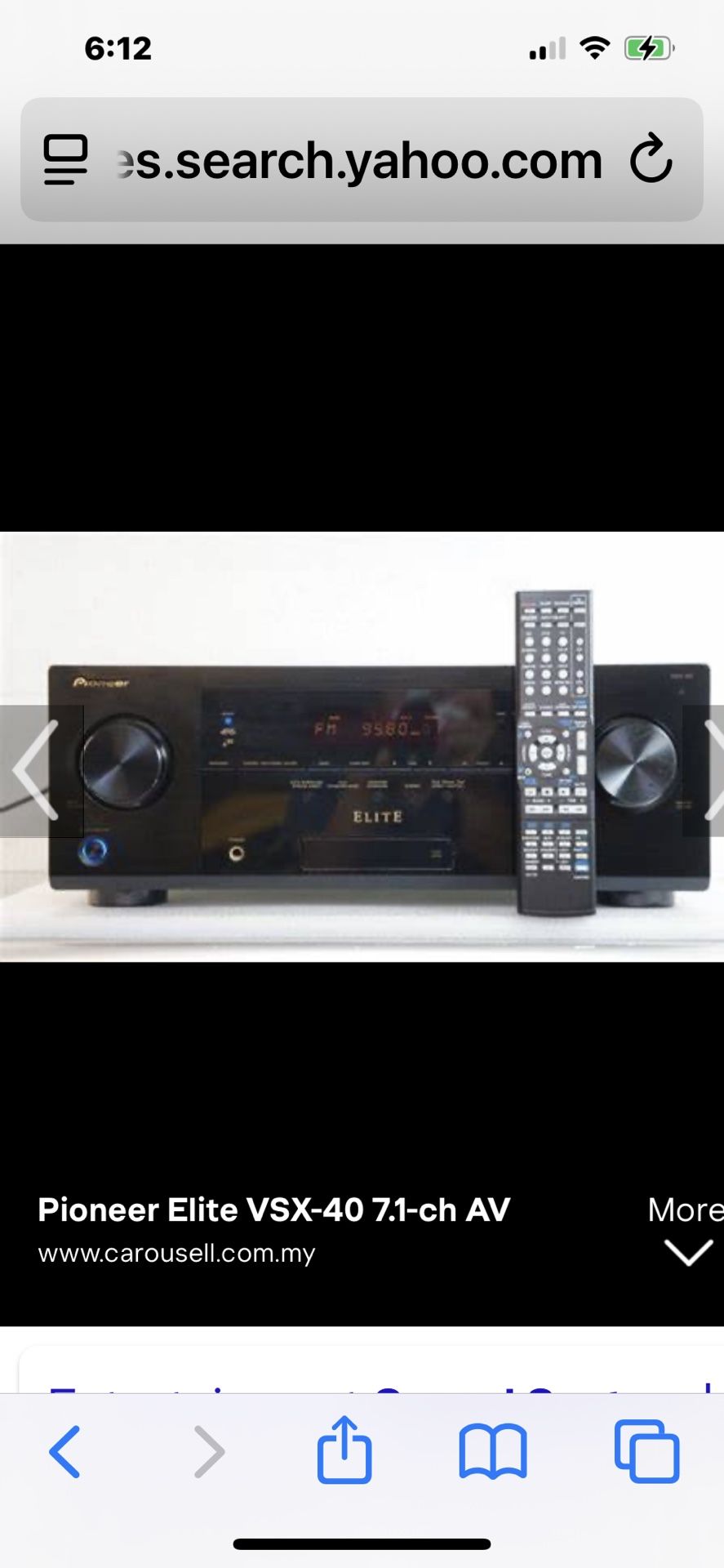 PIONEER ELITE AV RECEIVER BOSE SPEAKERS