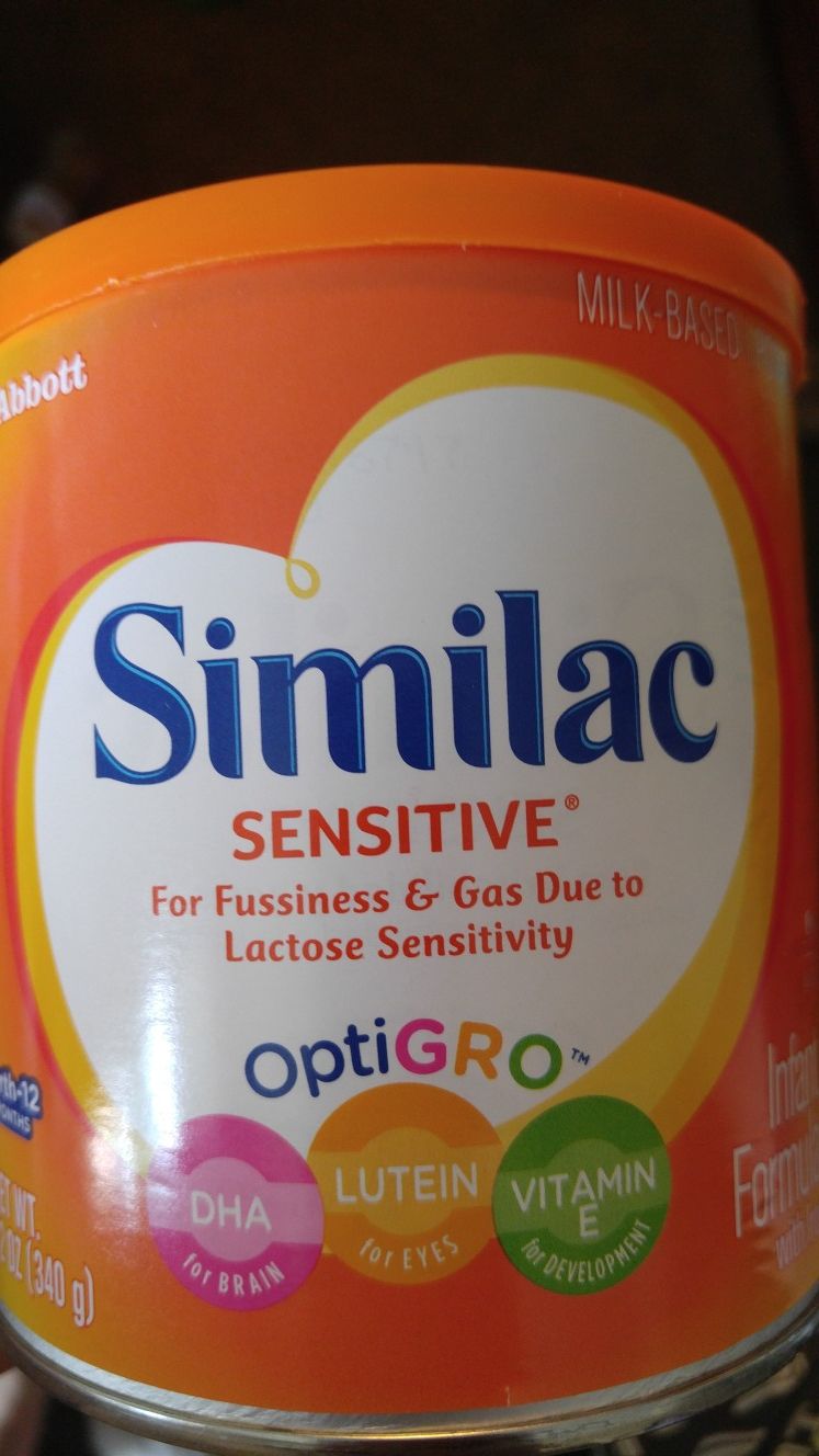 Similac sensitive formula orange can