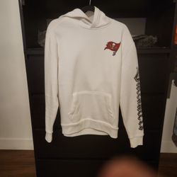 NFL Buccaneers White Graphic Hoodie Size Small
