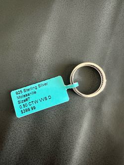 925 SS moissanite ring #7
