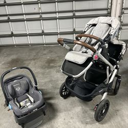 Uppa Baby Vista 2 Stroller & Travel system W/ Car Seat