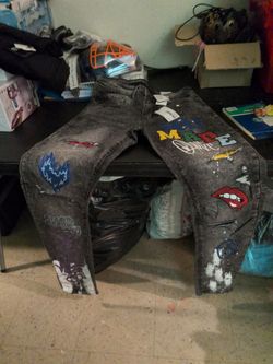 Skinny Jeans with Graffiti Art Print