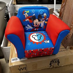 Mickie Mouse Kids Upholstered Chair with Sculpted Plastic Frame