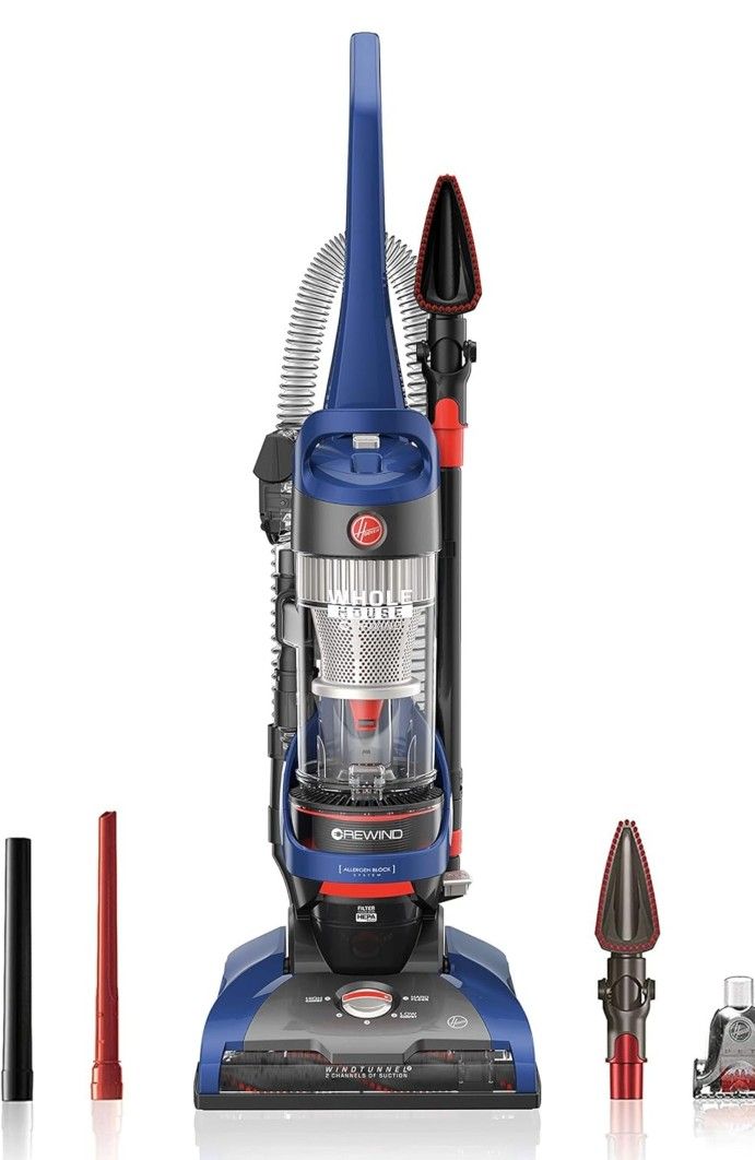 Hoover WindTunnel 2 Blue Whole House Rewind Upright Vacuum Cleaner