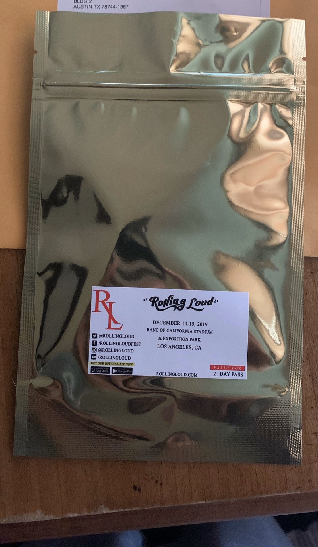 Rolling Loud 2 day pass