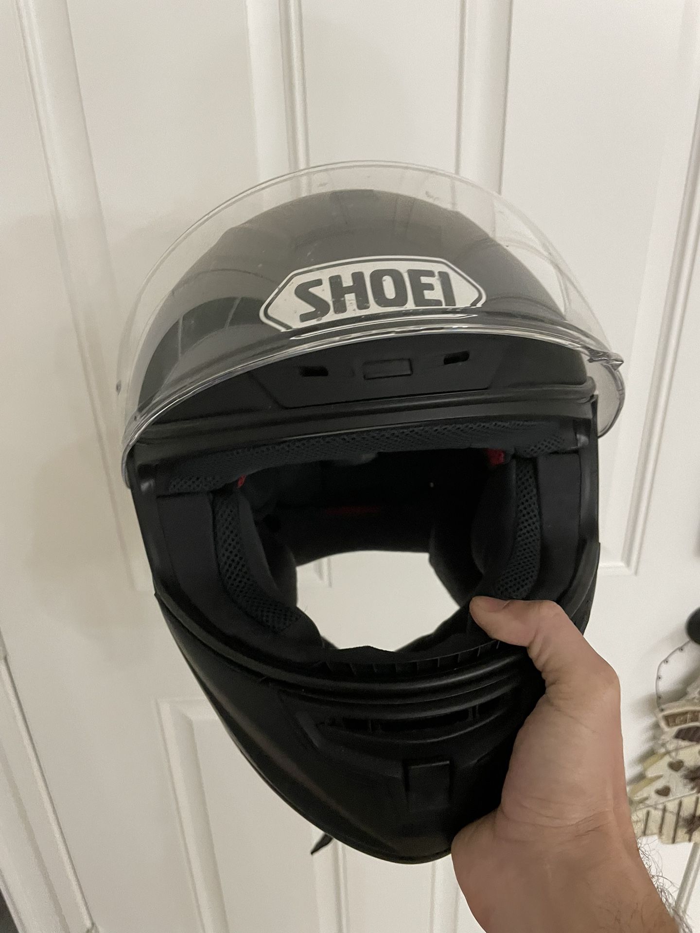 Motorcycle Helmet- Shoei X14 Matte Black w/ Transition Visor
