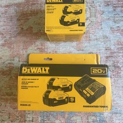 Dewalt 5.0ah batteries with charger