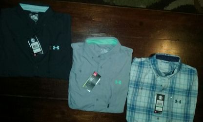 BRAND NEW UNDER ARMOUR FISHING SHIRTS