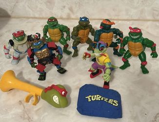 Vintage TMNT Teenage Mutant Ninja Turtles Action Figure Lot 1(contact info removed) Bike Horn