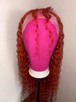30 Inch Ginger Lace Front Wigs Human Hair 13x6 Deep Wave Wig Orange Ginger Wig Human Hair Pre Plucked 350 Deep Curly Hd Lace Front Wigs for Women 180%