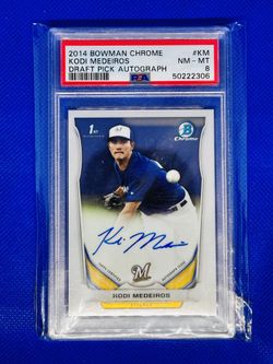 2014 Bowman Chrome Kodi Medeiros Draft Pick Autograph 