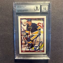 1991-92 OPC Brett Hull w/ on card autograph.Negotiable