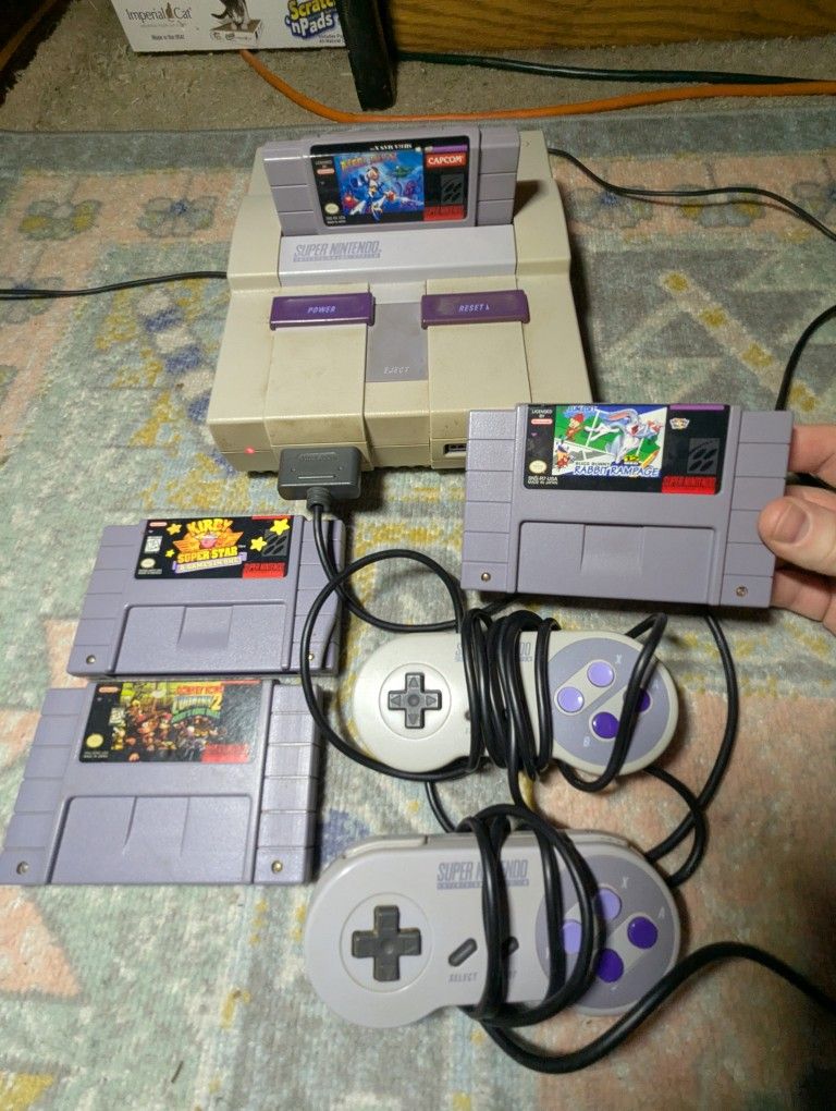 Snes Super Nintendo Mega Man Kirby Dk Donkey Kong Maybe Mario N64