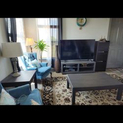 TV Console, Coffee Table and End Table Set 