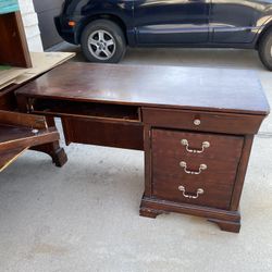 Desk With Glass Door Hutch