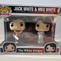 THE WHITE STRIPES Funko Pop 2-Pack Box Set Jack + Meg White Elephant New In Box