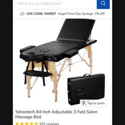 Massage table with head rest