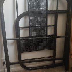 Single Person Metal Bed Frame With Rails And Slats 