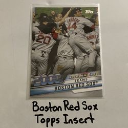 Boston Red Sox Topps Short Print Insert Card. 