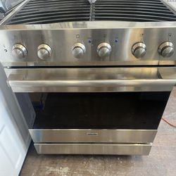 Viking Stove Stainless Steel Dual Fuel Slide In 