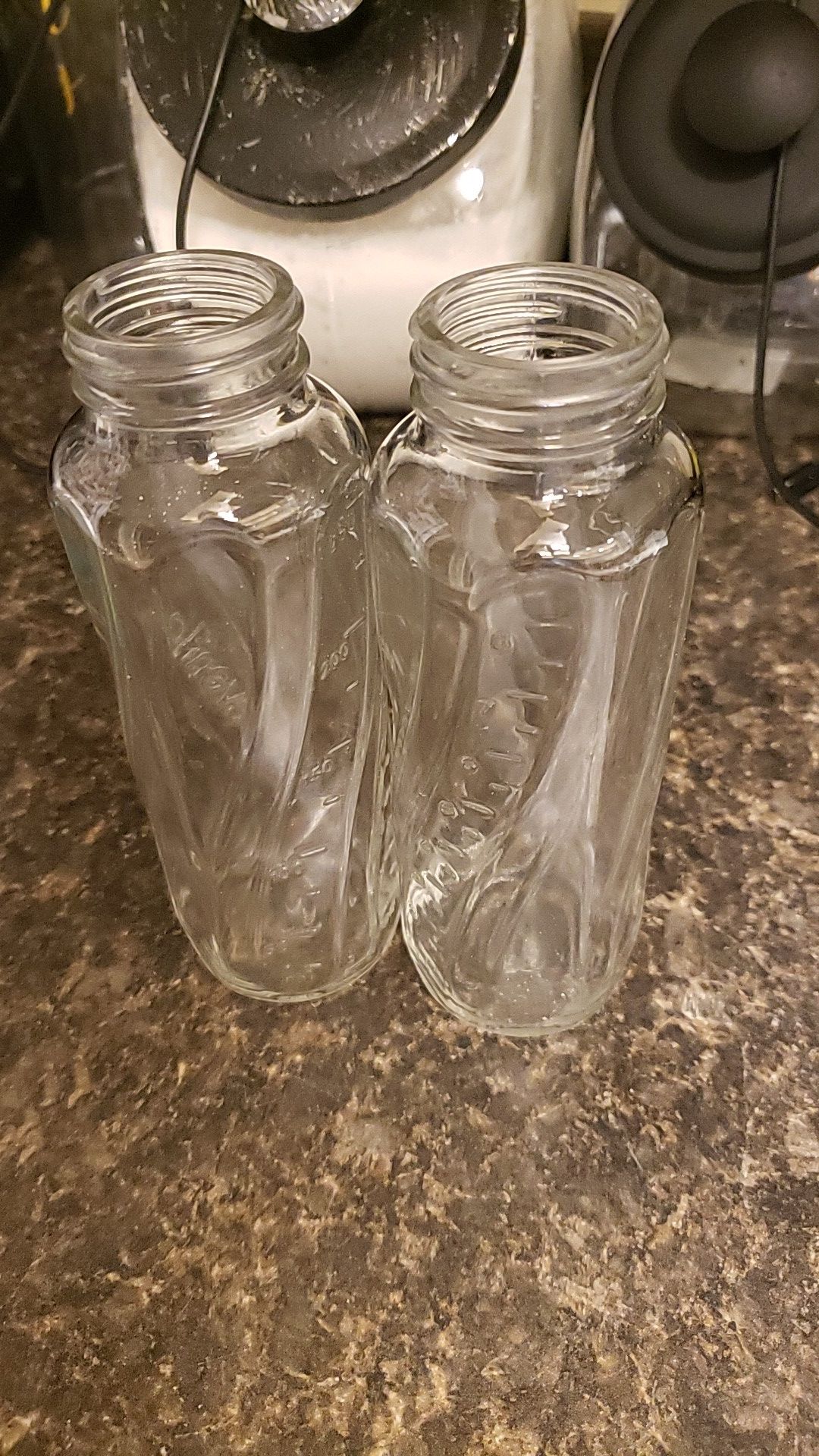 Baby bottles, glass