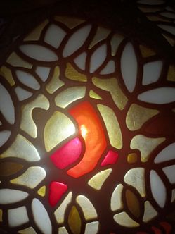 Tiffany Style Stained Glass Hanging Lamp (7 photos in post)