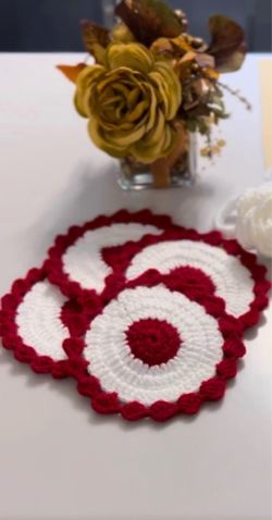 crochet coaster set