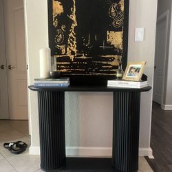 Black Fluted Console Table