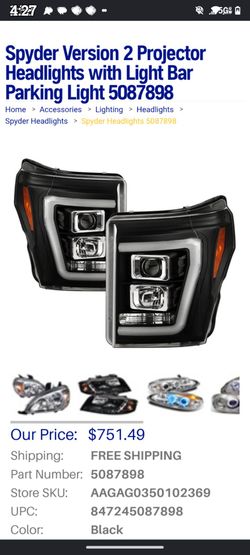 11-16 F250/F350/F450 Spyder V2 Headlights