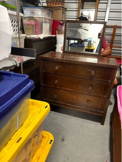 Antique Dresser with Mirror