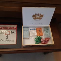 Vintage Monopoly Game Board And Pieces