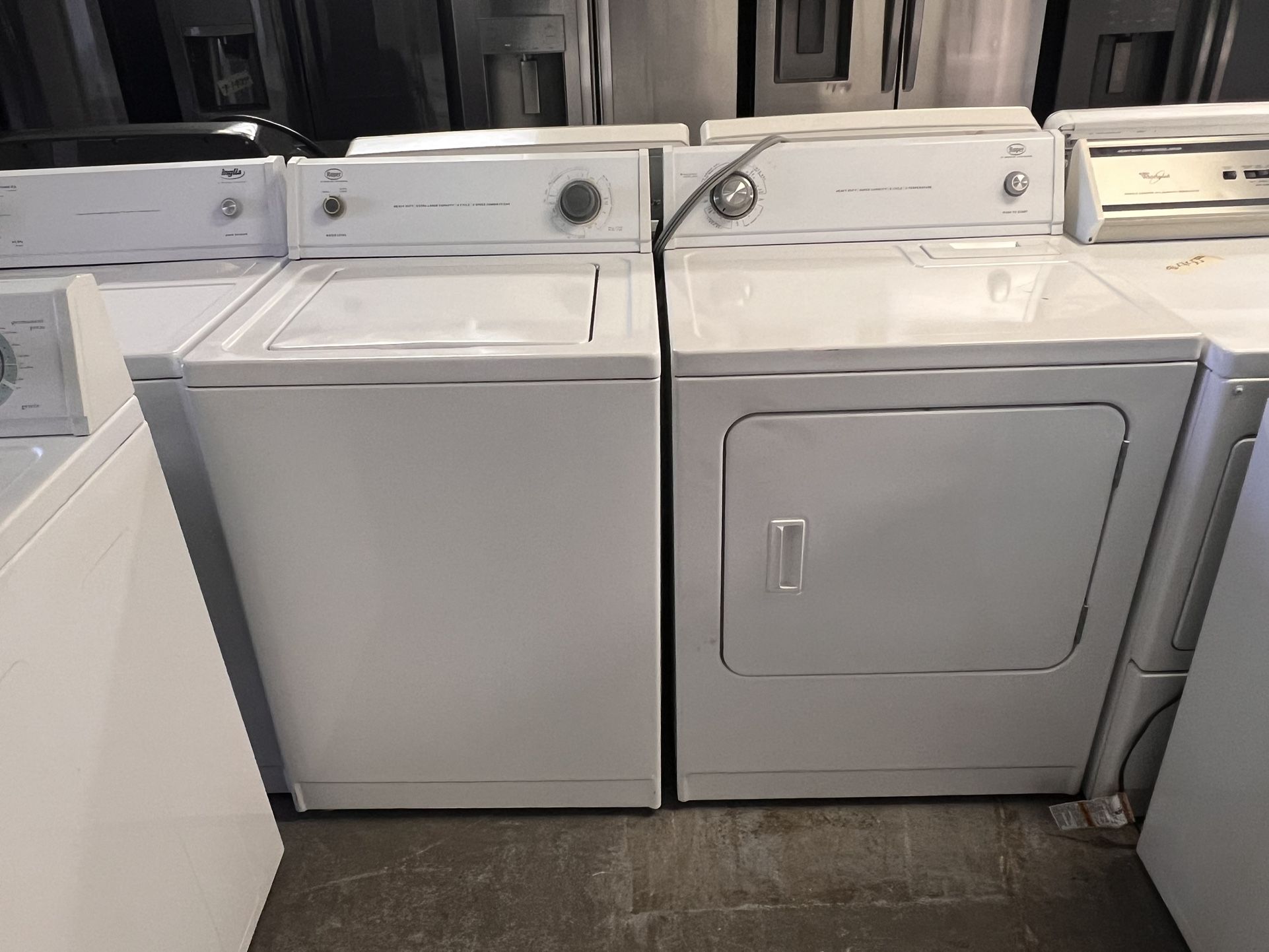 Roper stackable washer store and dryer