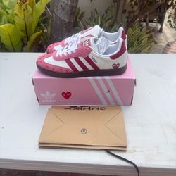 Comme Des Garcons adidas pink sambas men’s size 8.5 brand new