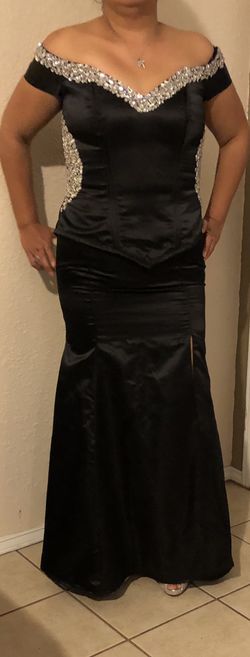 Hermoso vestido de noche son 2 piezas corset y falsa