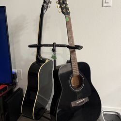 Guitars And Double Guitar Stand
