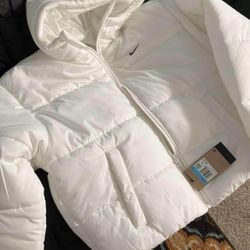 white michael kors coat