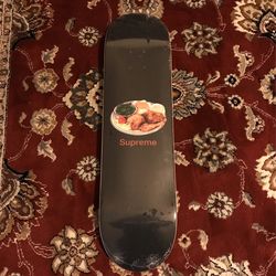 SUPREME CHICKEN DINNER BLACK SKATEBOARD DECK 