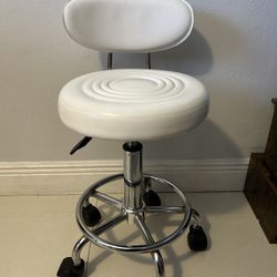 Rolling Stool with Wheels -Backrest -Adjustable Hydraulic Chair for Beauty/Salon/Spa/Tattoo/Massage/Clinic/Office/Art Studio