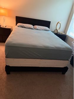 Black queen bed